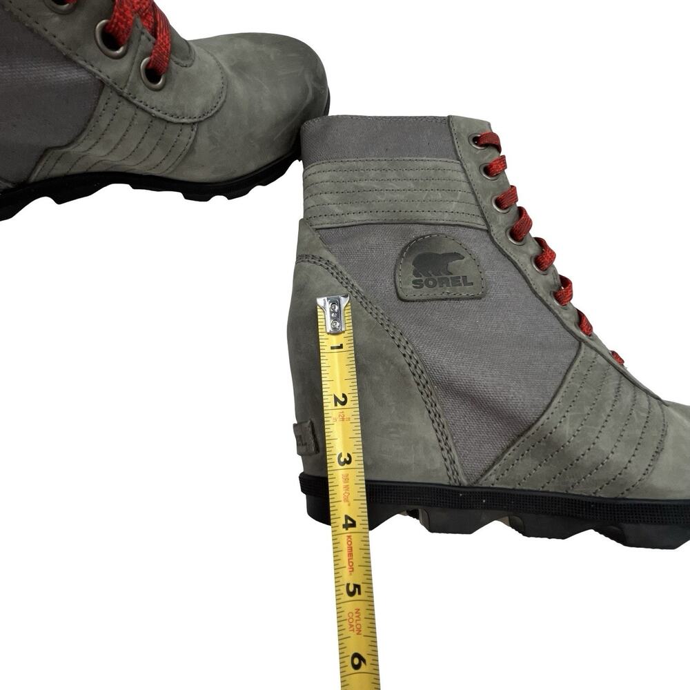 Sorel (11) Lexie Wedge Boot Quarry Waterproof Ankle Grey Winter Snow Rain - Picture 13 of 14